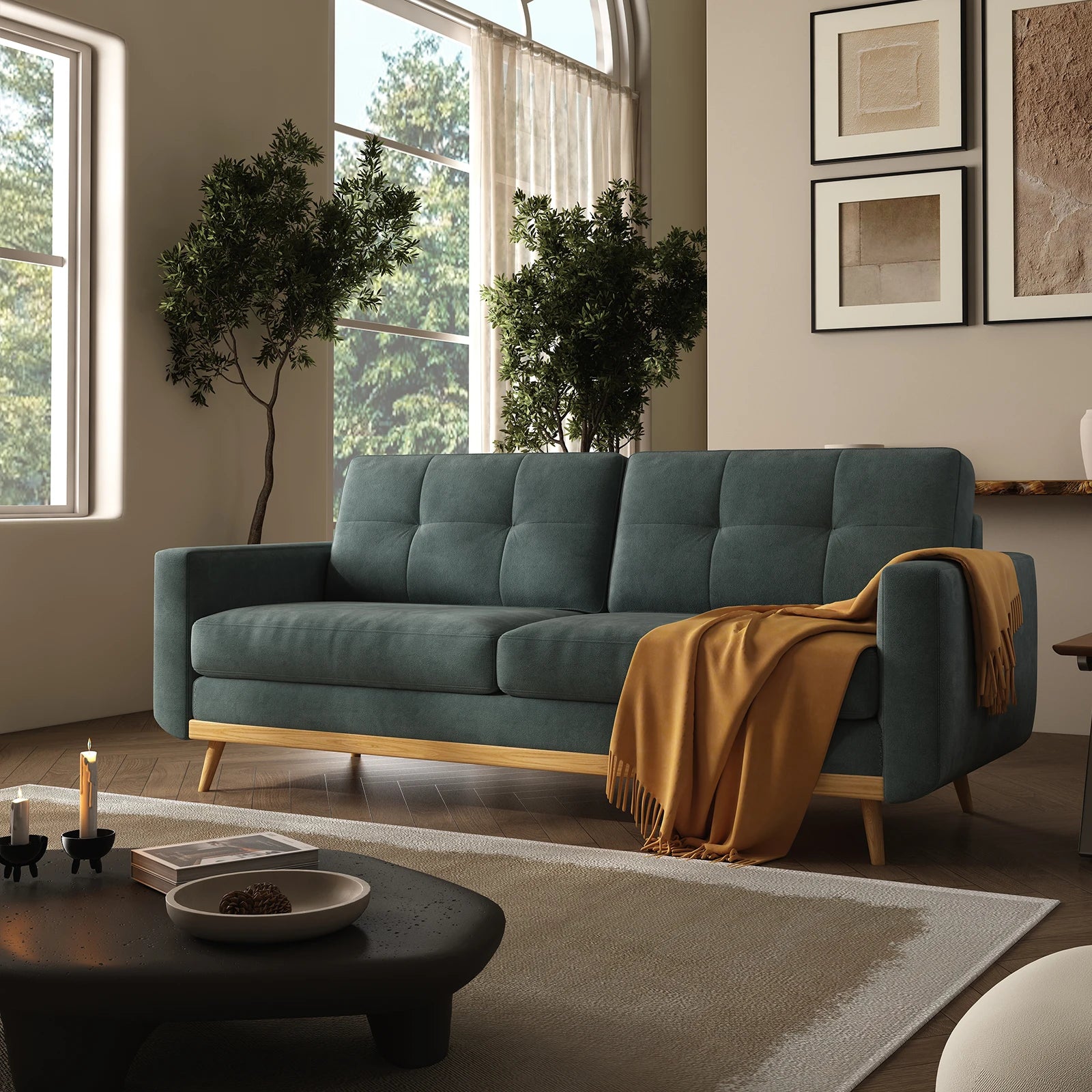Elvoro Mid-Century Loveseat