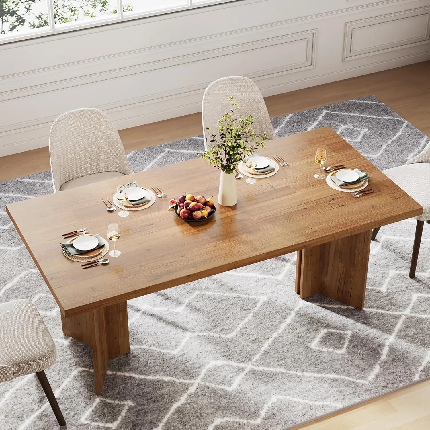 Marento Pedestal Dining Table — 6-8 Seats