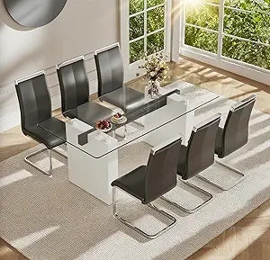 Brillare 7-Piece Glass Dining Set