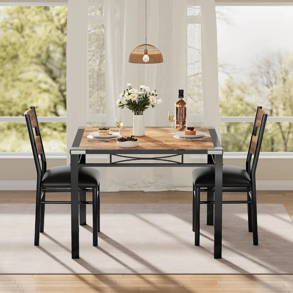 Marento 3-Piece Rustic Dining Set