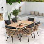 Riviera 7-Piece Outdoor Dining Set — 6 Seats