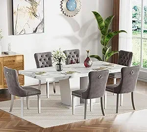 Ampliaro Expandable Dining Set — 7-Piece Velvet Edition