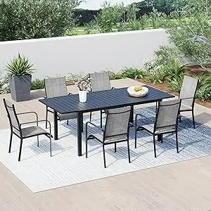 Riviera 7-Piece Outdoor Dining Set — 6 Seats
