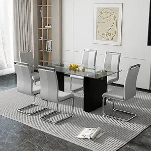 Brillare 7-Piece Glass Dining Set
