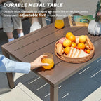 Patio Furniture Sets, 4 Pieces Outdoor Furniture Modern Metal Patio Sectional Sofa Conversation Set,2 Motion Rocking Chairs