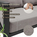 "Patio Furniture Set, 6-Piece Metal Sectional Sofa with Coffee Table – L-Shaped Outdoor Couch Featuring Olefin Cushions"