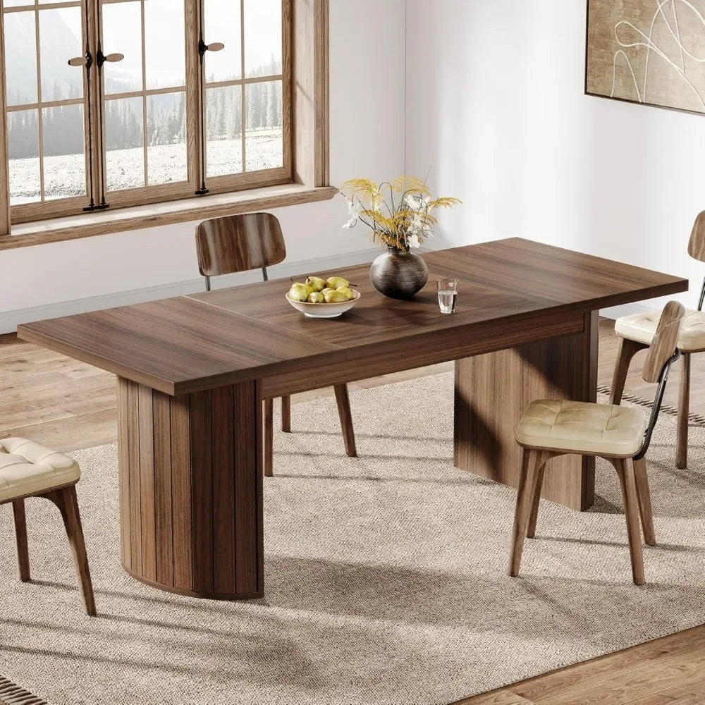 Torino Extra-Long Farmhouse Dining Table — Seats 6–8