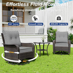 10 Pieces Patio Furniture Set with 2 Swivel Chairs Patio Furniture Outdoor Sectional Sofas with 55000 Gas Fire Pit Patio Convers
