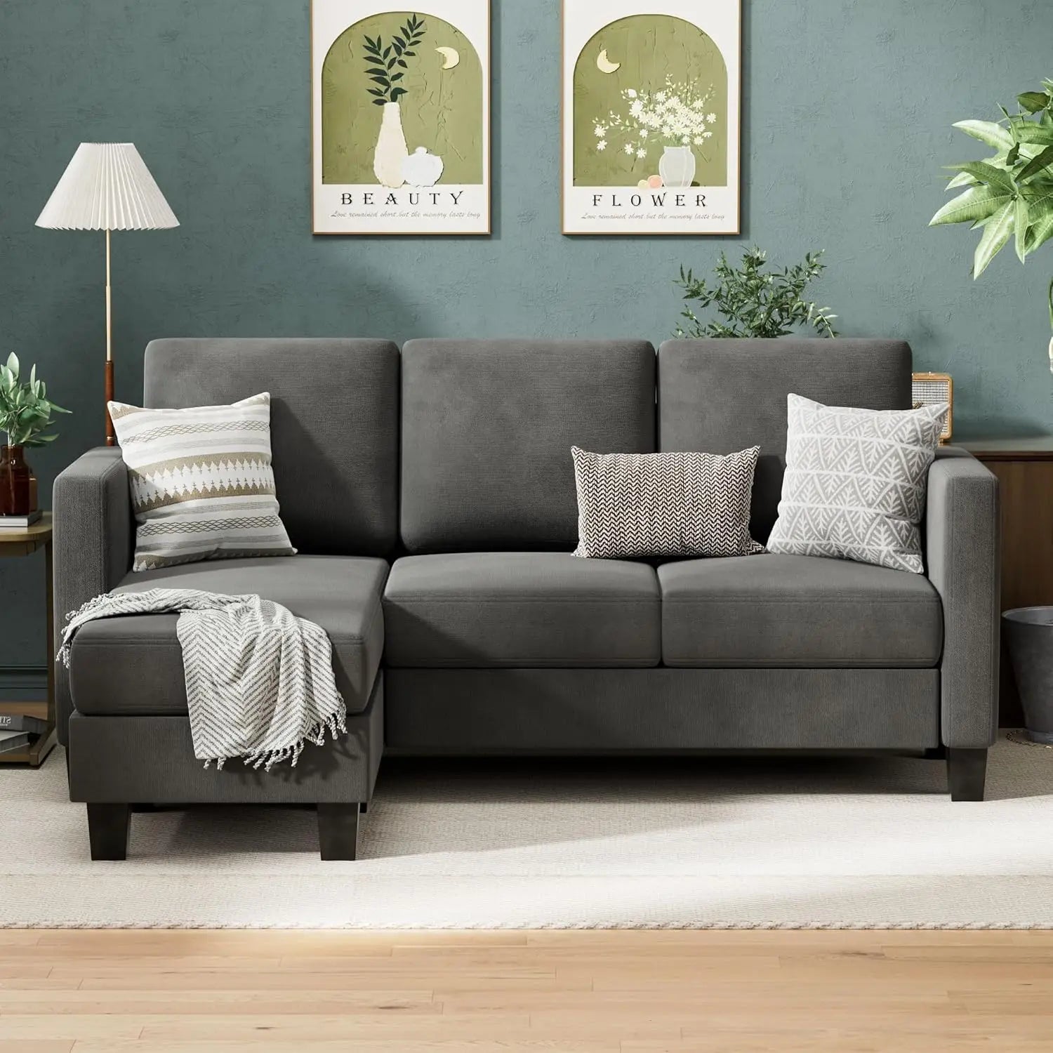 Valenza L-Shape Sofa with Ottoman