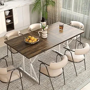 Alvero Extendable Farmhouse Dining Table — Seats 4-6