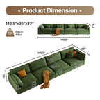 Avelin L-Shaped Cloud Sectional Sofa