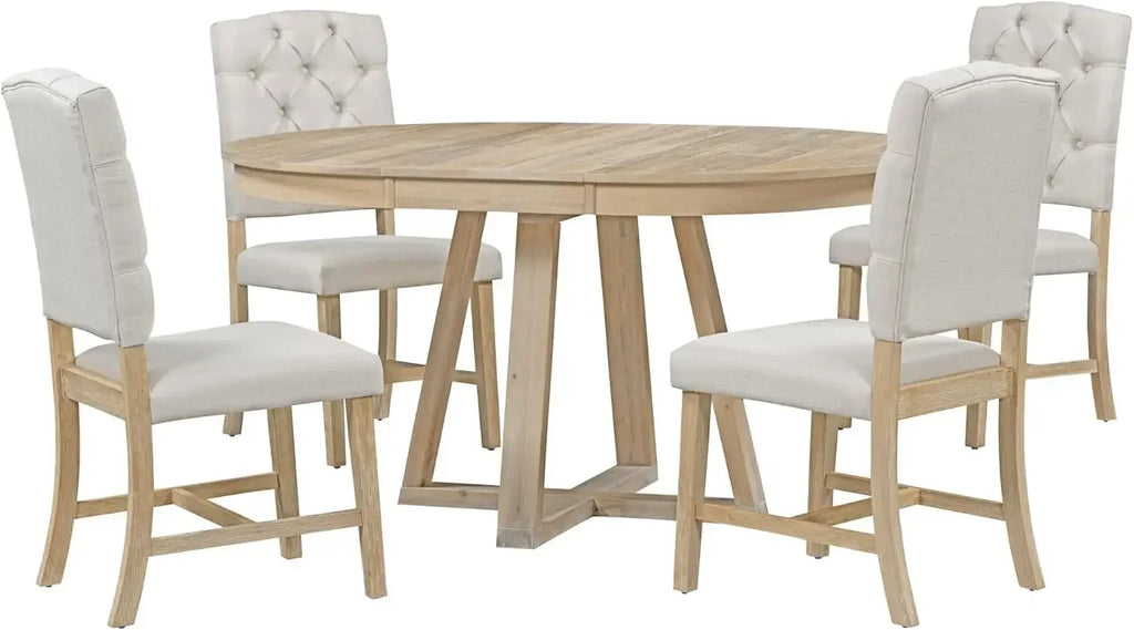 Rondello 5-Piece Round Dining Set — 4 Seats