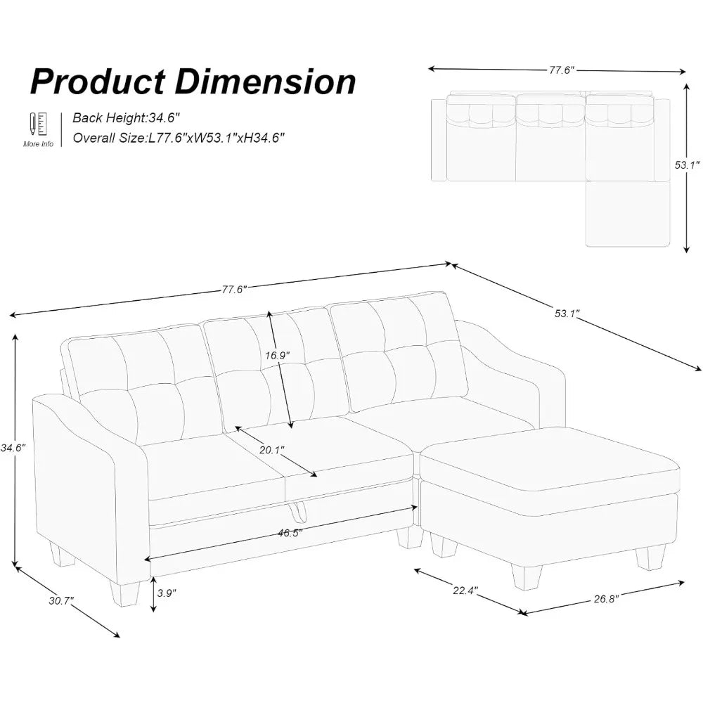 Vellara L-Shape Sectional Sofa