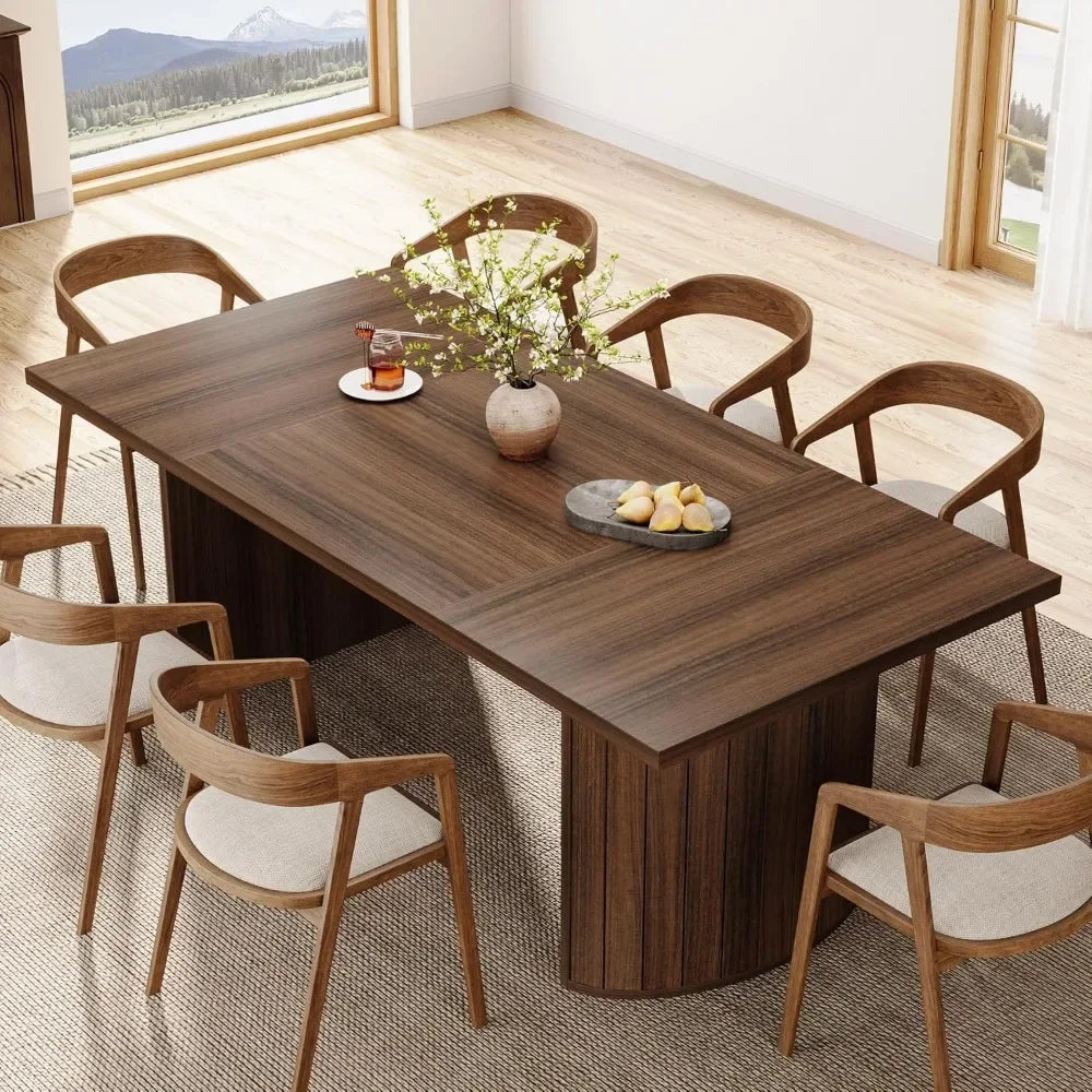Torino Extra-Long Farmhouse Dining Table — Seats 6–8
