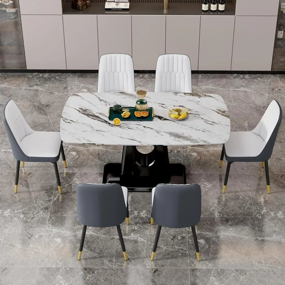 Marbello 7-Piece Modern Dining Set — 6 Seats