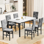 Solare 7-Piece Marble Dining Set
