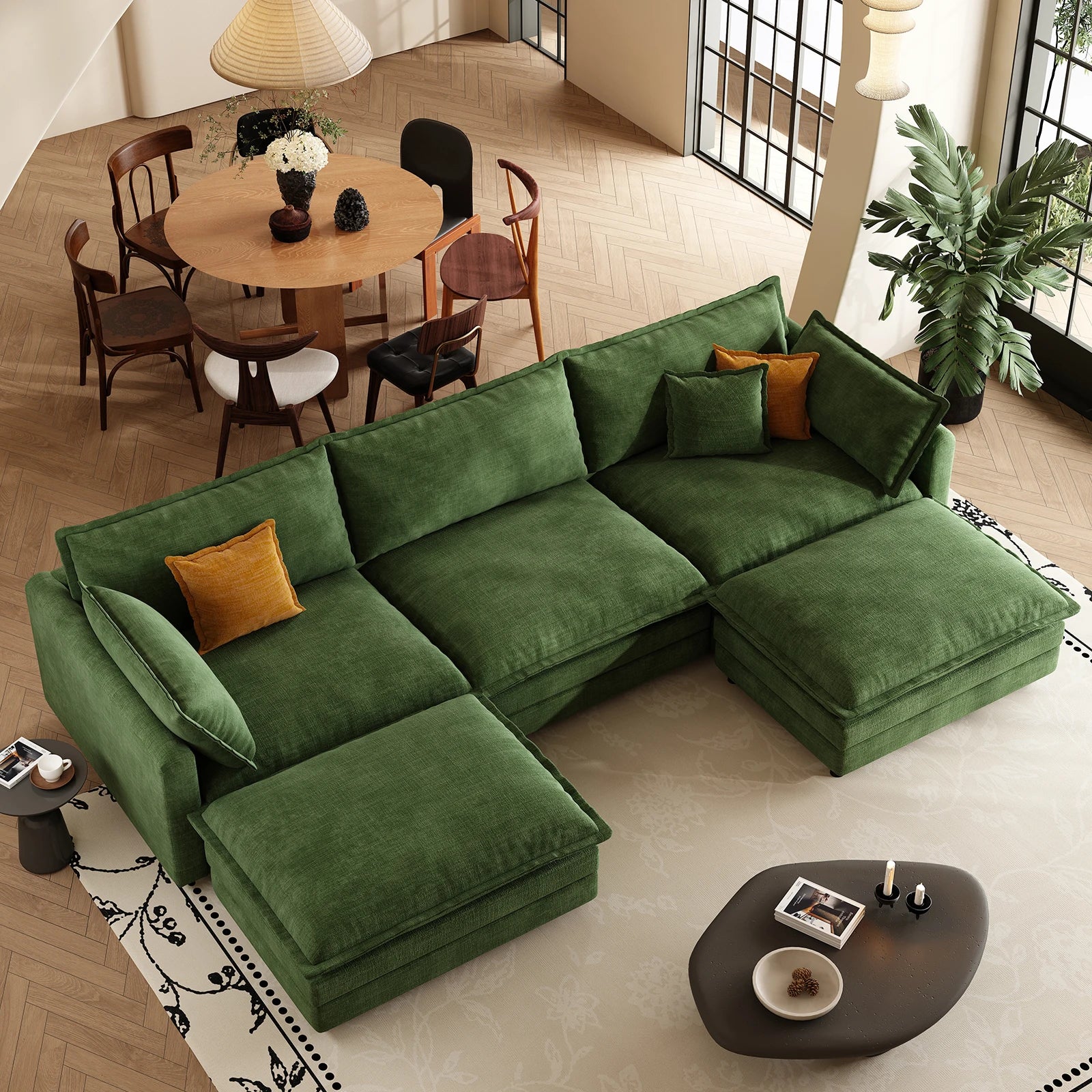 Avelin L-Shaped Cloud Sectional Sofa
