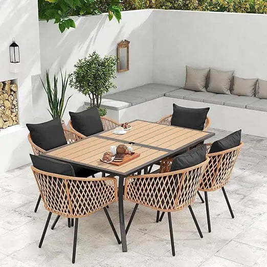 Riviera 7-Piece Outdoor Dining Set — 6 Seats