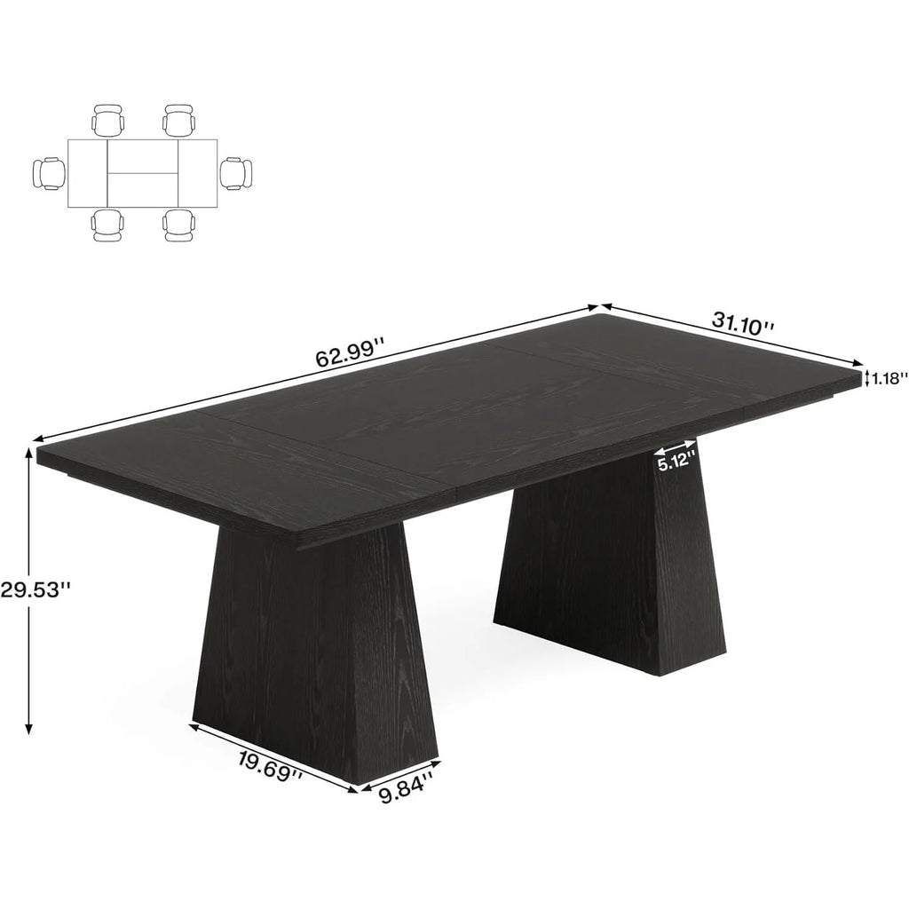 Marento Rectangular Dining Table — 4-6 Seats