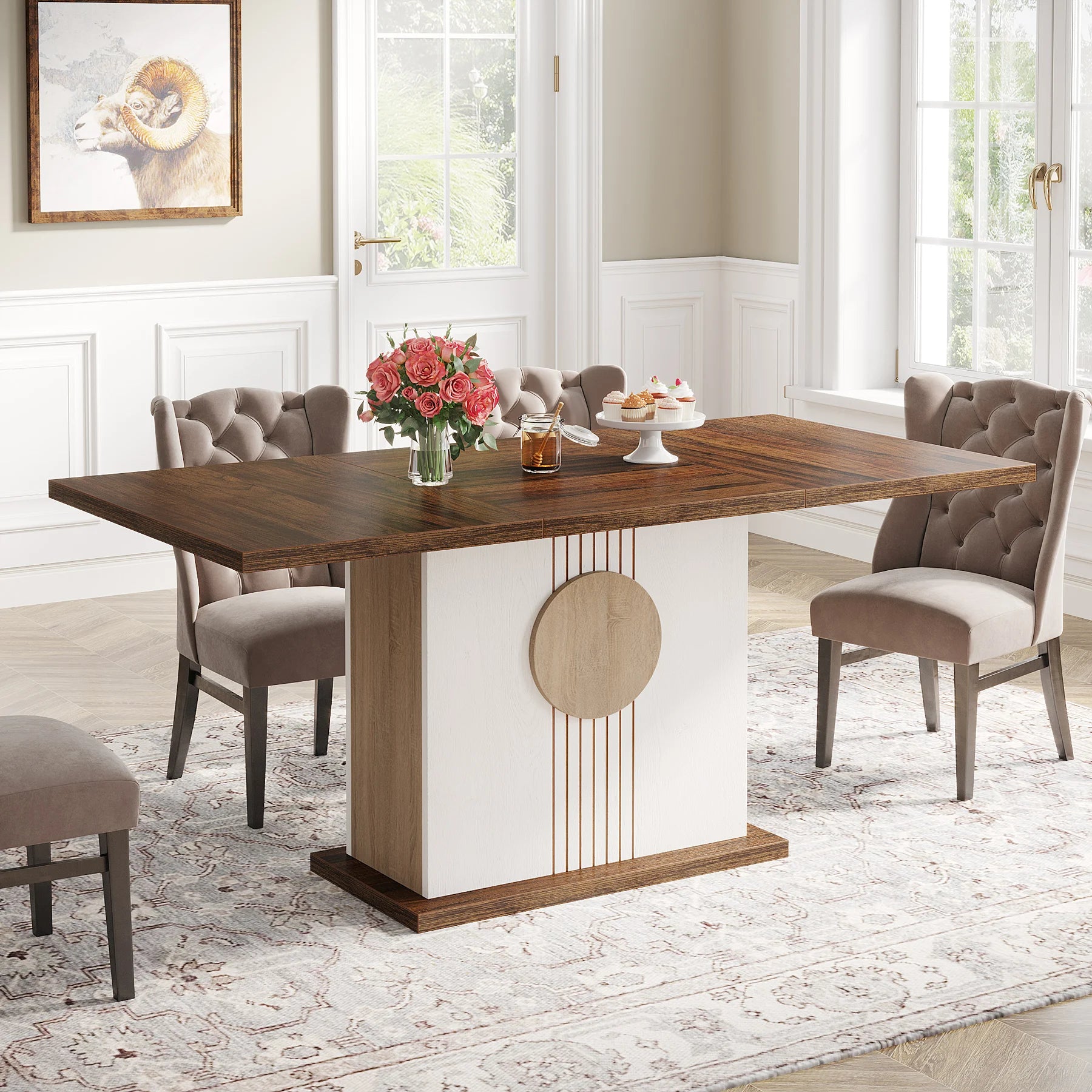 Linero 4-6 Seat Farmhouse Dining Table