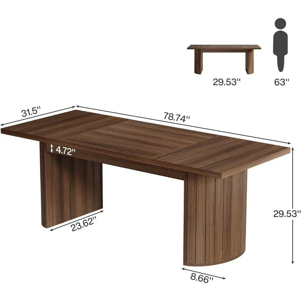 Torino Extra-Long Farmhouse Dining Table — Seats 6–8