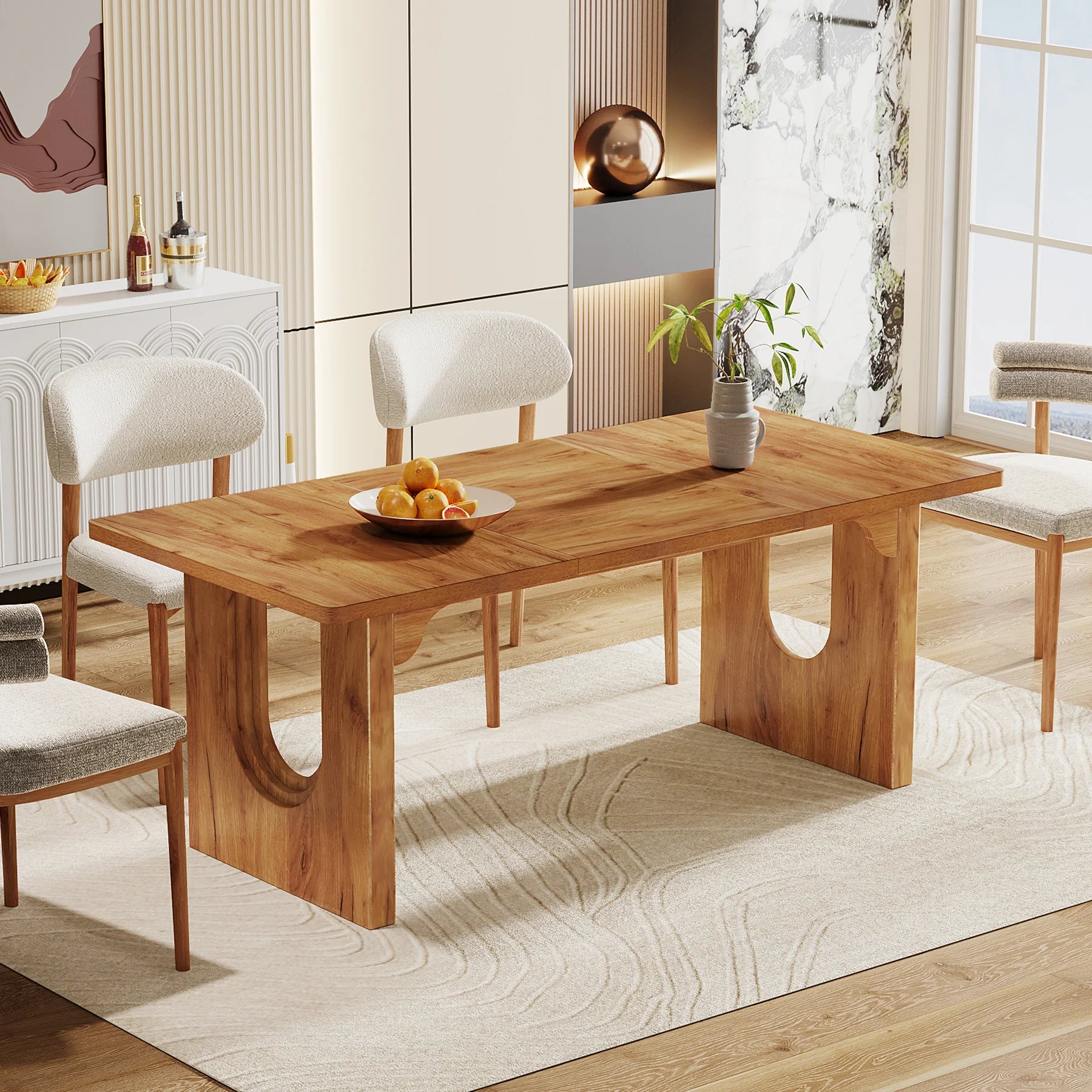 Marento Pedestal Dining Table — 6-8 Seats
