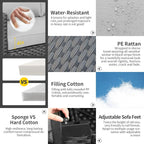 Patio Furniture Set 45 In Outdoor Fire Pits 6 Pieces Outdoor Patio Furniture 60000 BTU Outdoor Propane Fire Pit Table Patio Sofa