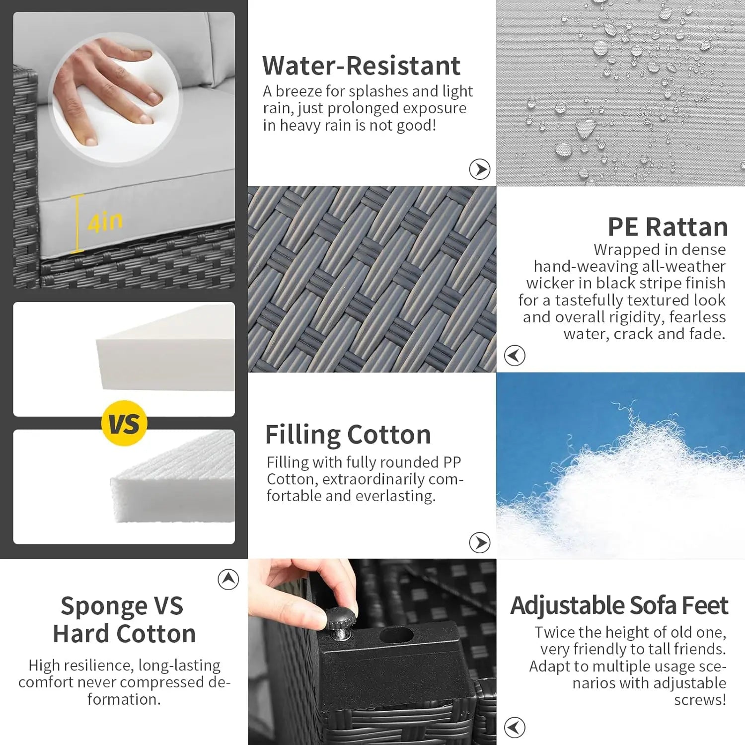 Patio Furniture Set 45 In Outdoor Fire Pits 6 Pieces Outdoor Patio Furniture 60000 BTU Outdoor Propane Fire Pit Table Patio Sofa