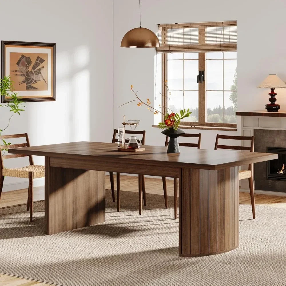 Torino Extra-Long Farmhouse Dining Table — Seats 6–8