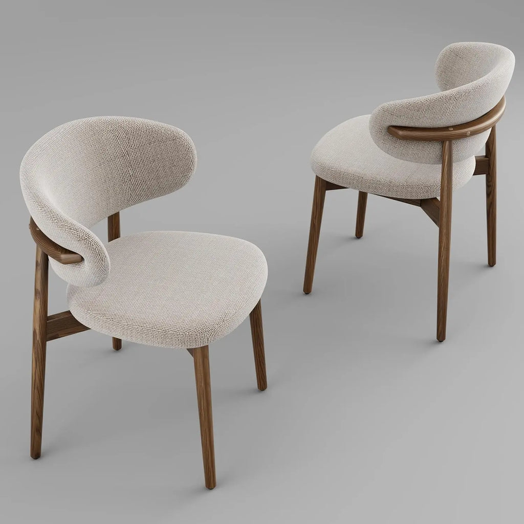 Lumo Solid Wood Dining Chair Set — 2 Seats