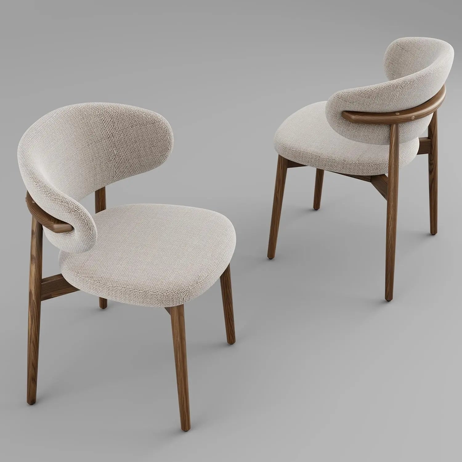 Lumo Solid Wood Dining Chair Set — 2 Seats