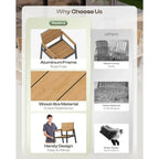 Outdoor Patio Dining Table Sets 7-Piece Aluminum and HDPS All-Weather Table and Chairs with Umbrella Hole,Patio Modern Furniture