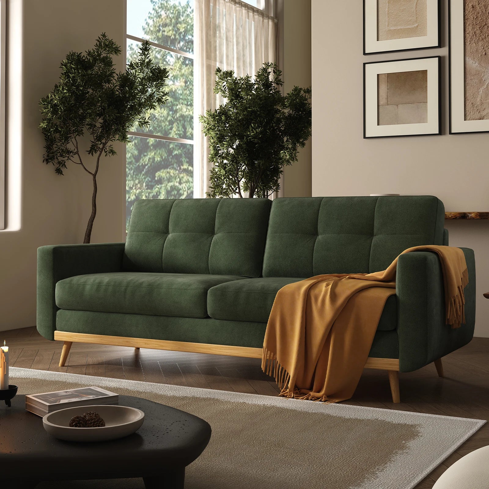 Elvoro Mid-Century Loveseat