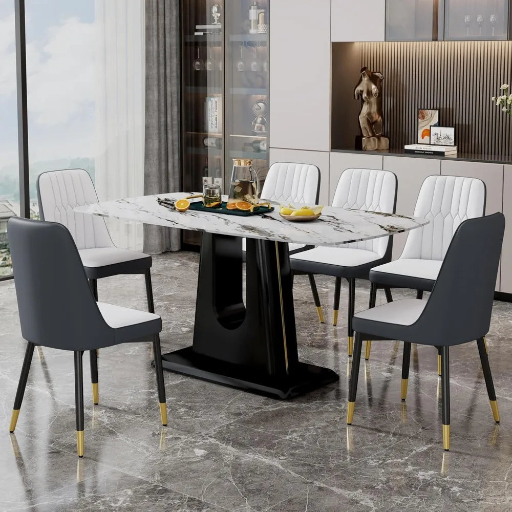 Marbello 7-Piece Modern Dining Set — 6 Seats