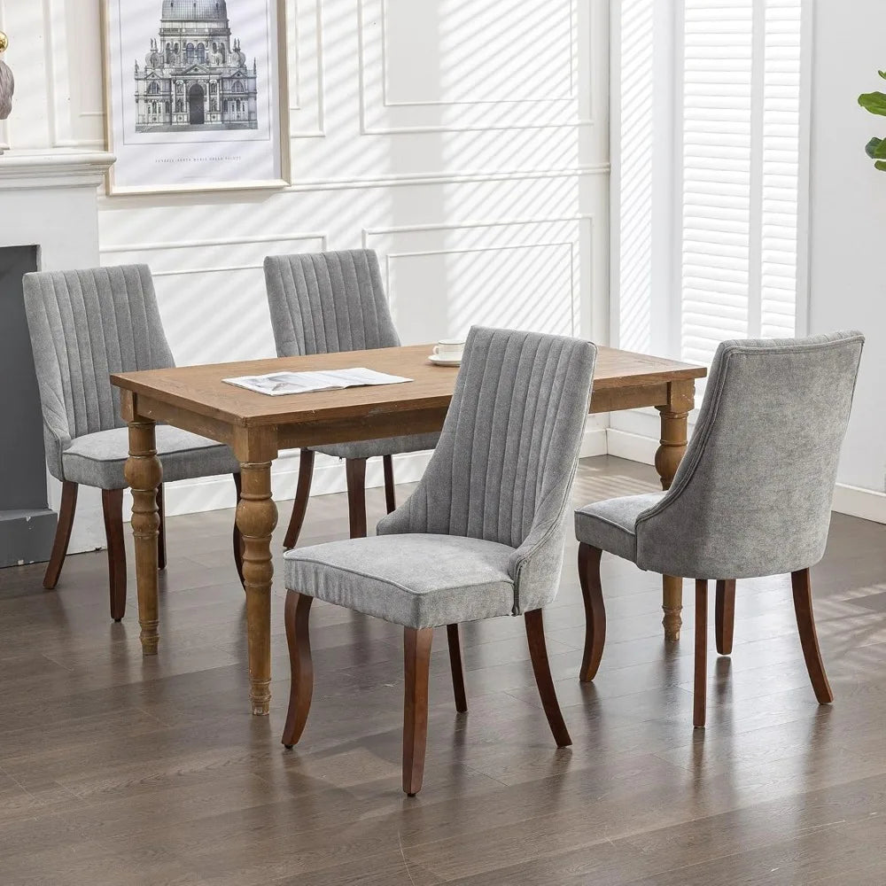 Casae Mid Century Dining Chairs Set Six Velvet Upholstered Wood Legs