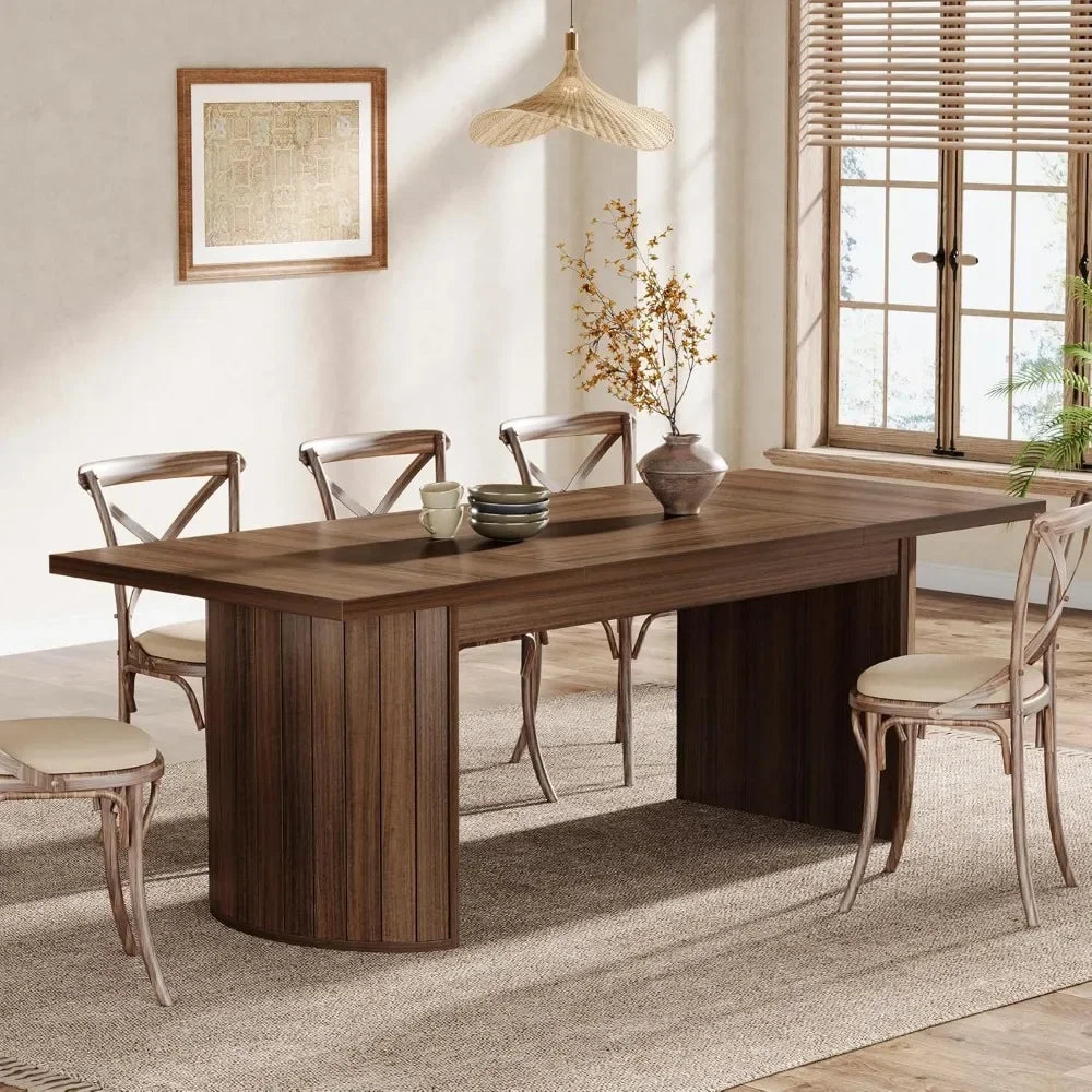 Torino Extra-Long Farmhouse Dining Table — Seats 6–8