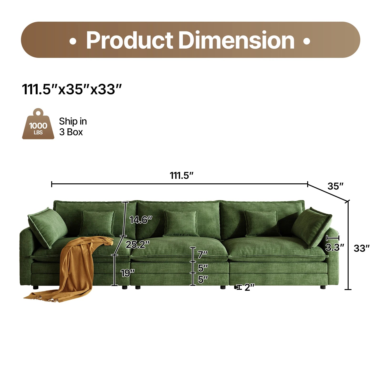 Avelin L-Shaped Cloud Sectional Sofa
