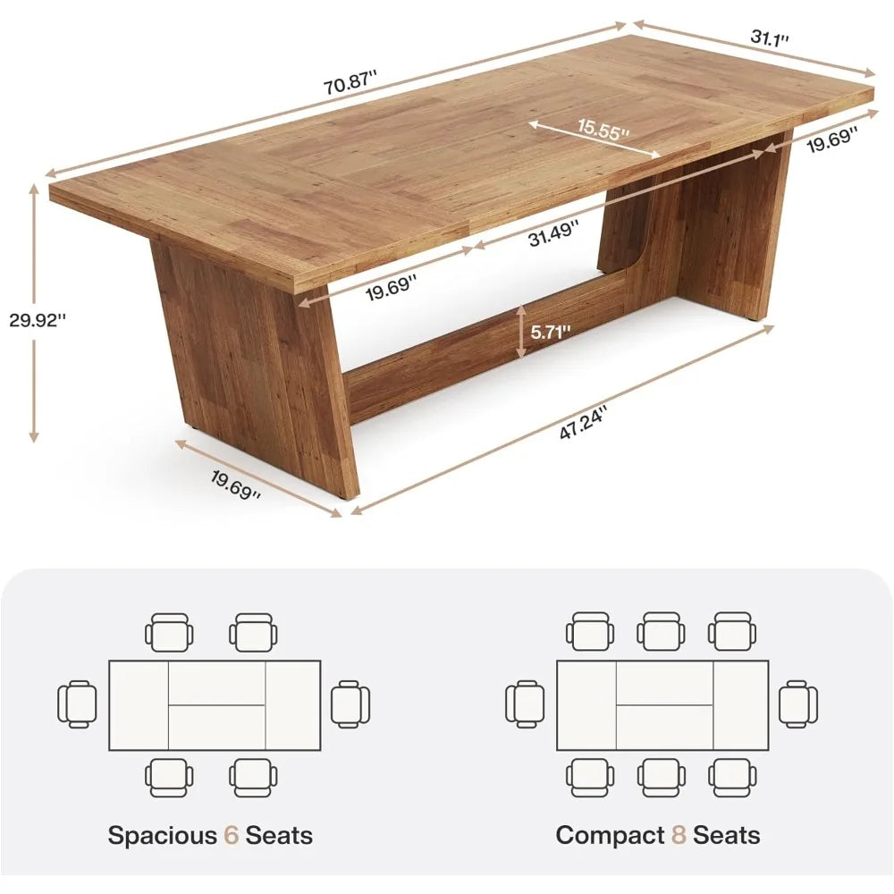 Bellaro Farmhouse Dining Table — 6-8 Seats