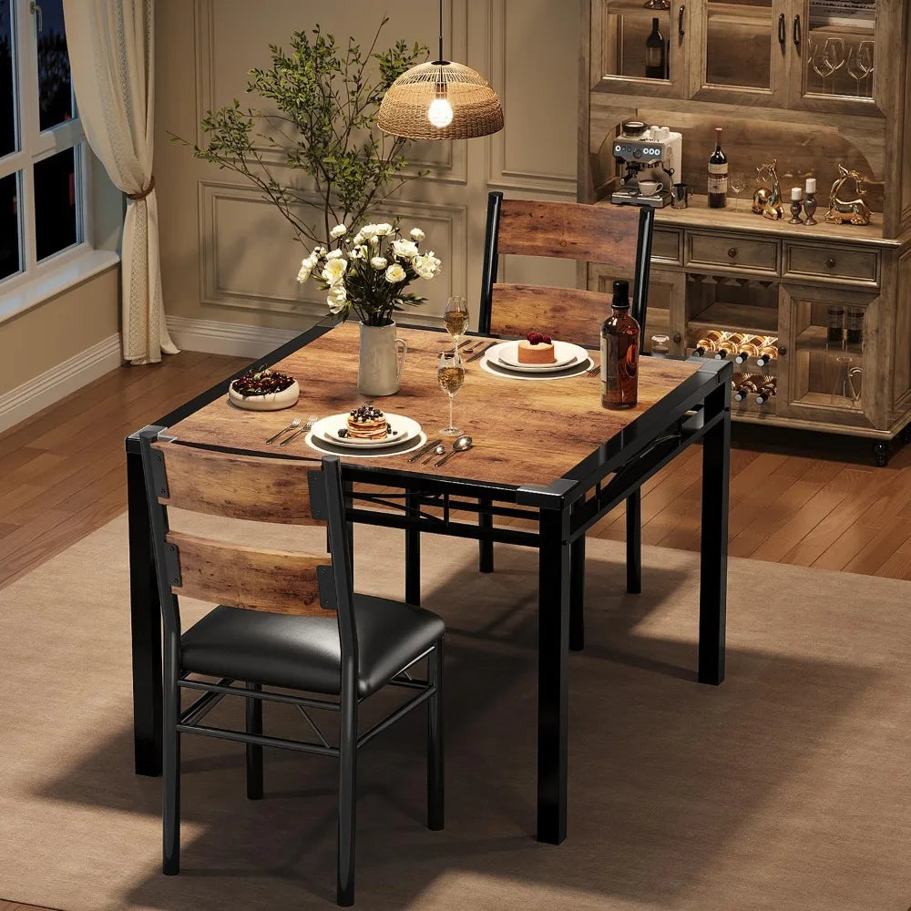 Marento 3-Piece Rustic Dining Set