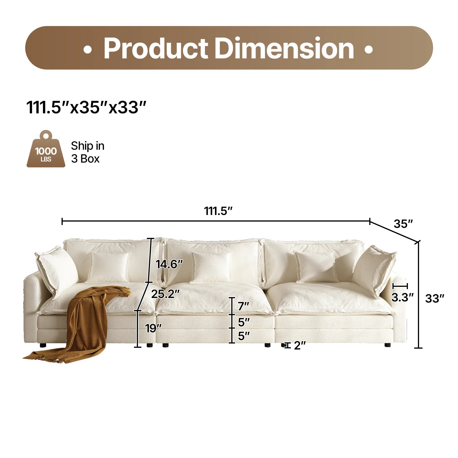 Avelin L-Shaped Cloud Sectional Sofa