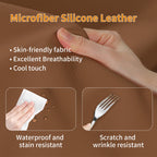 Luxury Microfiber Leather Upholstered Dining Chairs For Restaurant Use Set Of Two With Eucalyptus Wood Frame