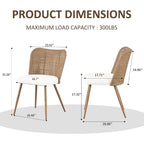 Casae Rattan Dining Chairs Set of 4 — PE Cane Back