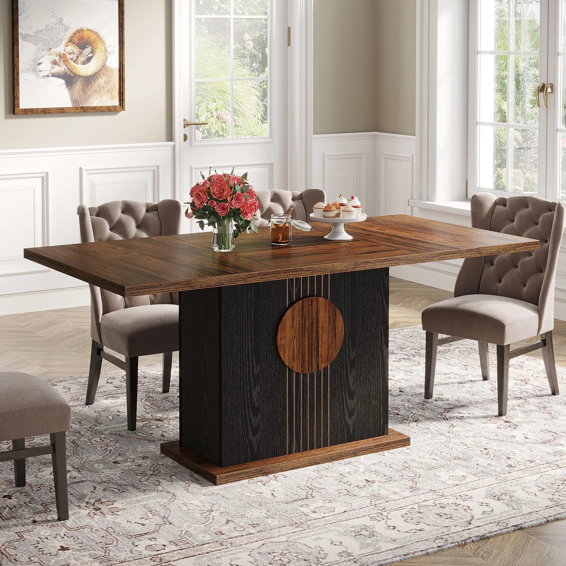 Linero 4-6 Seat Farmhouse Dining Table