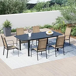Riviera 7-Piece Outdoor Dining Set — 6 Seats
