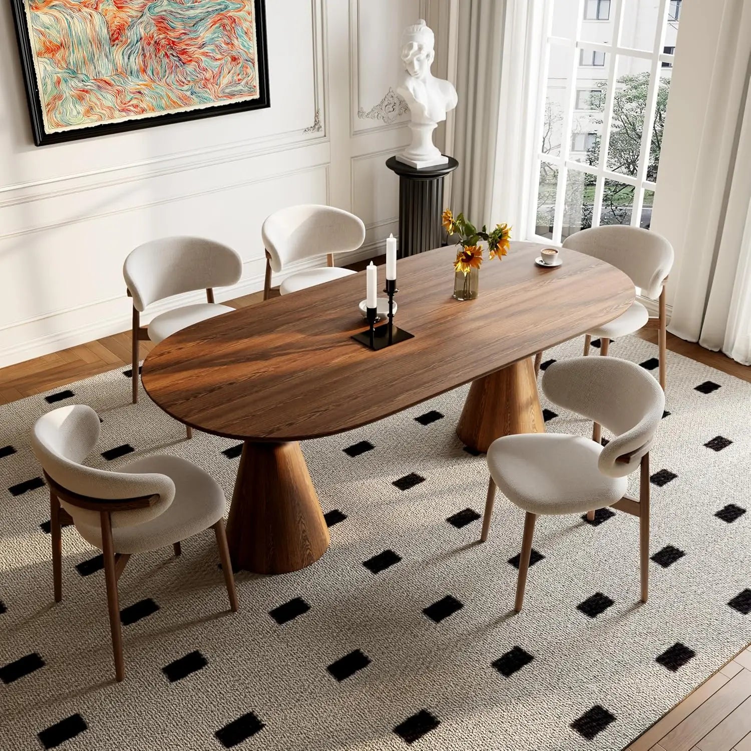 Lumo Solid Wood Dining Chair Set — 2 Seats