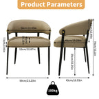 Luxury Microfiber Leather Upholstered Dining Chairs For Restaurant Use Set Of Two With Eucalyptus Wood Frame