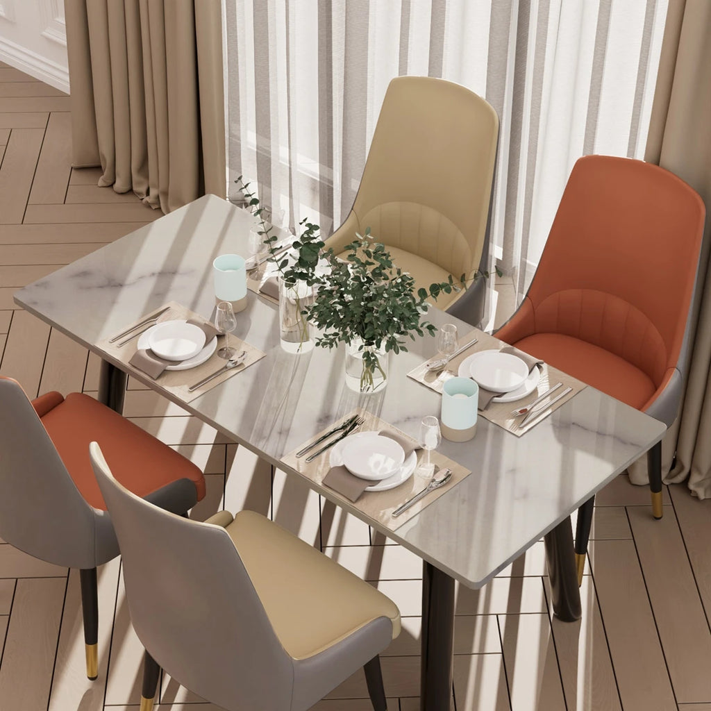 Siena Dining Chairs, Set of 2, Leather & Wood