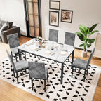 Solare 7-Piece Marble Dining Set