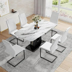 Marbello 7-Piece Modern Dining Set — 6 Seats