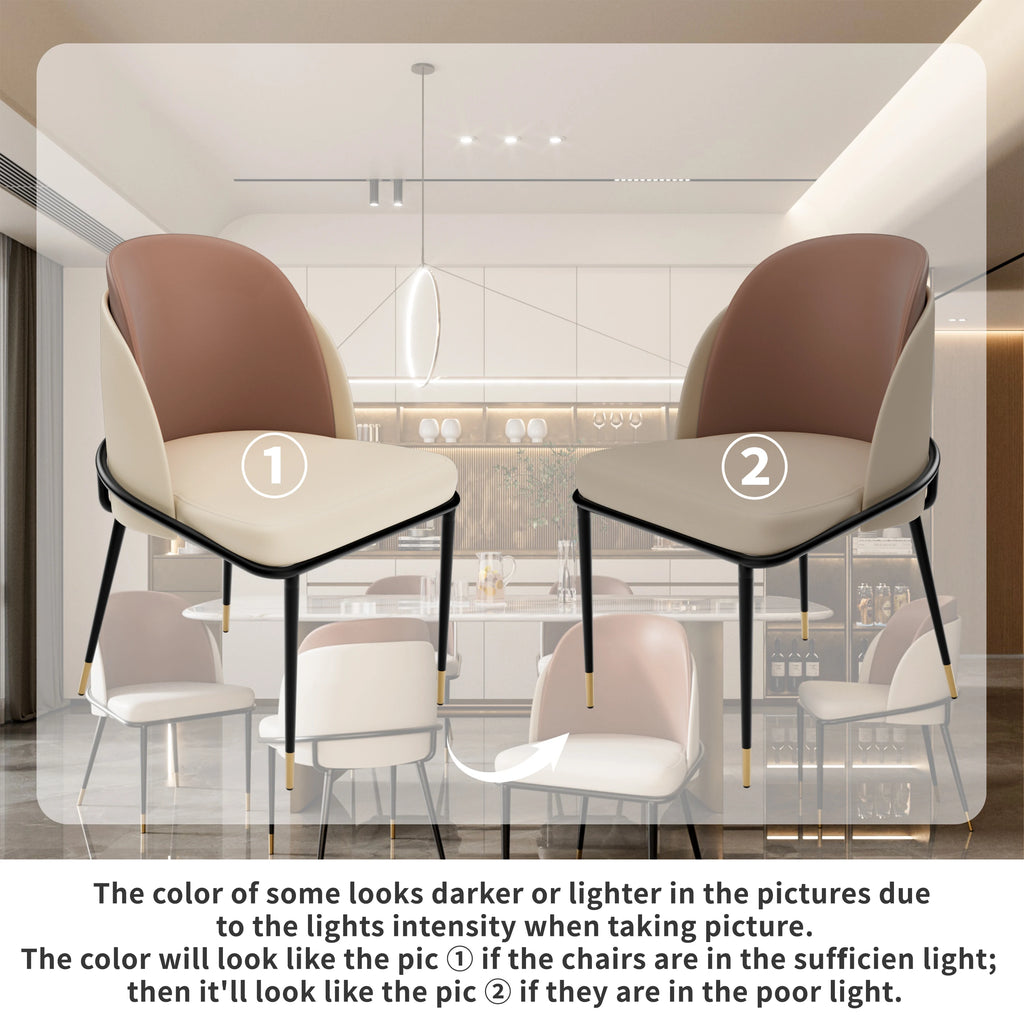 Liora Two-Tone Luxury Dining Chairs — Set of 2